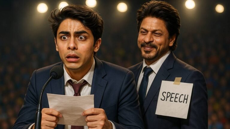 Stage Par Kaanp Rahe The Aryan Khan, Ghabrahat Mein Bole - 'Papa Toh Hain Na!' Video Viral